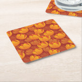 Goldenes Blumen-Muster Rechteckiger Pappuntersetzer (angewinkelt)