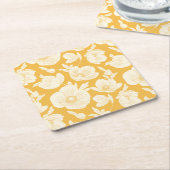 Goldenes Blumen-Muster Rechteckiger Pappuntersetzer (angewinkelt)
