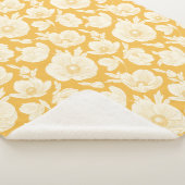 Goldenes Blumen-Muster Sherpadecke (3/4)