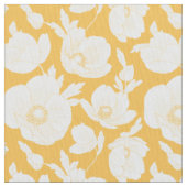 Goldenes Blumen-Muster Stoff (Nahaufnahme)