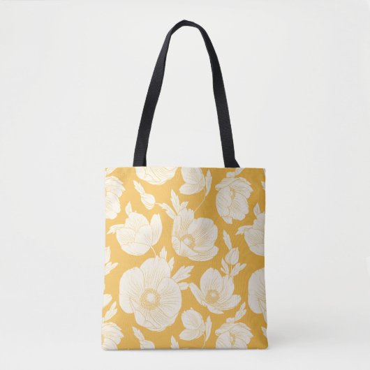 Goldenes Blumen-Muster Tasche (Vorderseite)