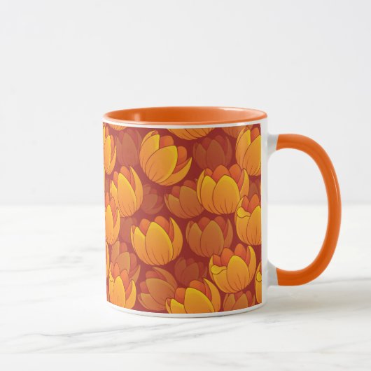 Goldenes Blumen-Muster Tasse (Rechts)