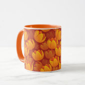 Goldenes Blumen-Muster Tasse (Vorderseite Links)