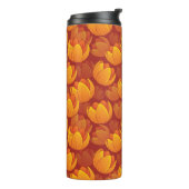Goldenes Blumen-Muster Thermosbecher (Nach links gedreht)