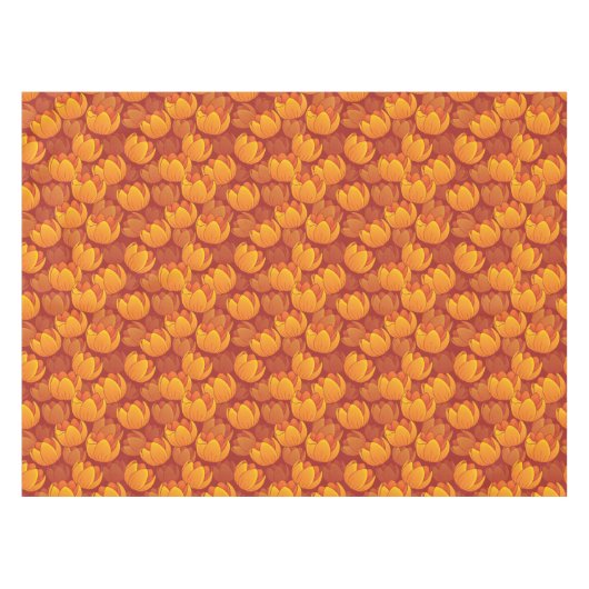 Goldenes Blumen-Muster Tischdecke (Vorderseite (Horizontal))