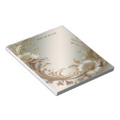 Goldenes Blumen Notizbuch Notizblock (angewinkelt)