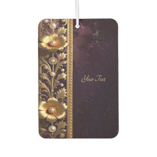 Goldenes Blumen-Ornament Luftverbesserer Autolufterfrischer