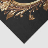 Goldenes Blumen-Ornament-Rahmen-Tissue-Papier Seidenpapier (Detail)