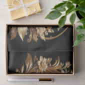 Goldenes Blumen-Ornament-Rahmen-Tissue-Papier Seidenpapier (Geschenk)