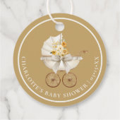 Goldenes Blumen-Schleife-Pop-It-Tag Geschenkanhänger (Rückseite)