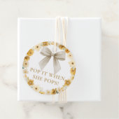 Goldenes Blumen-Schleife-Pop-It-Tag Geschenkanhänger (Beispiel)