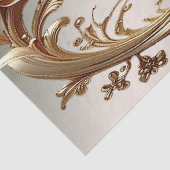 Goldenes Blumen-Seidenpapier Seidenpapier (Detail)