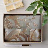Goldenes Blumen-Seidenpapier Seidenpapier (Geschenk)