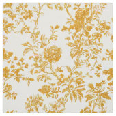 Goldenes Blumen-Toile Stoff (Muster)