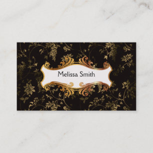 Goldenes Blumen Visitenkarte