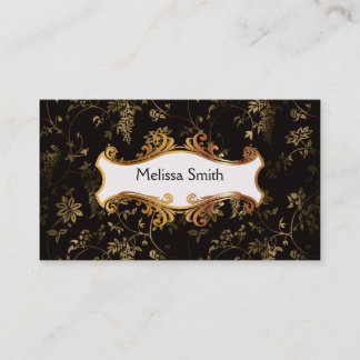 Goldenes Blumen Visitenkarte