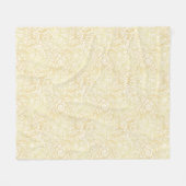 Goldenes Blumenblattmuster Fleecedecke (Vorderseite (Horizontal))