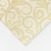 Goldenes Blumenblattmuster Fleecedecke (Ecke)