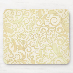 Goldenes Blumenblattmuster Mousepad