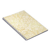 Goldenes Blumenblattmuster Notizblock (Rechte Seite)