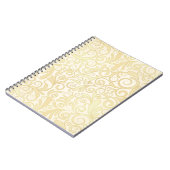Goldenes Blumenblattmuster Notizblock (Linke Seite)