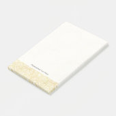 Goldenes Blumenblattmuster Post-it Klebezettel (angewinkelt)