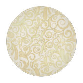 Goldenes Blumenblattmuster Schneidebrett (Vorderseite)