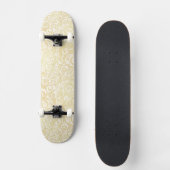 Goldenes Blumenblattmuster Skateboard (Vorderseite)