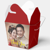 Goldenes blumengeschmücktes Foto Chinesisches Hoch Geschenkschachtel (Offen)