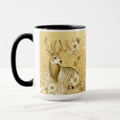 Goldenes Blumengeweih-Mug Tasse (Links)
