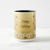 Goldenes Blumengeweih-Mug Tasse (Zentrum)