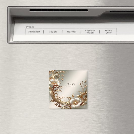 Goldenes Blumenmagnet Magnet (In Situ (Geschirrspüler))