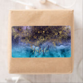 Goldenes Blumenmandala und Konfetti-Bild (Insitu)