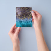 Goldenes Blumenmandala und Konfetti-Bild Flyer (Gruppe)