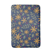 Goldenes Blumenmuster Botanisches Design Badematte (Vorderseite Vertikal)