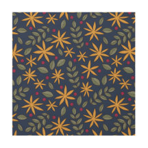 Goldenes Blumenmuster Botanisches Design