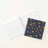 Goldenes Blumenmuster Botanisches Design Notizblock (Innenseite)