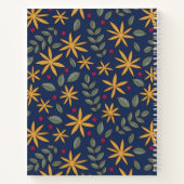 Goldenes Blumenmuster Botanisches Design Notizblock (Rückseite)