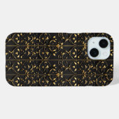 Goldenes Blumenmuster Case-Mate iPhone Hülle (Rückseite (Horizontal))