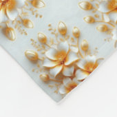 Goldenes Blumenmuster-Decke Fleecedecke (Ecke)