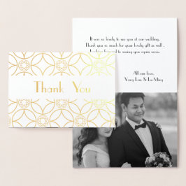 goldenes Blumenmuster - elegante Deko-Motive Folienkarte