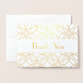 goldenes Blumenmuster - elegante Deko-Motive Folienkarte (Vorderseite mit Umschlag)