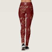 Goldenes Blumenmuster Leggings (Rückseite)