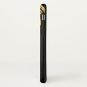 goldenes Blumenmuster-Monogramm Case-Mate iPhone Hülle (Hinten/Links)