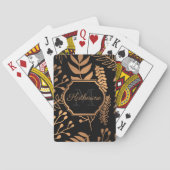 Goldenes Blumenmuster Spielkarten (Rückseite)