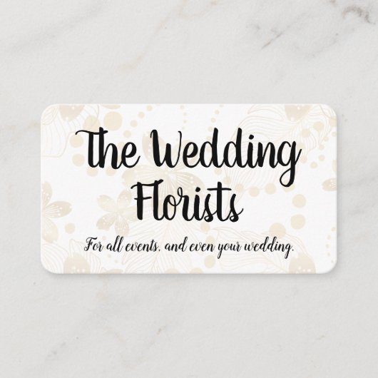 Goldenes Blumenmuster Visitenkarte (Vorderseite)