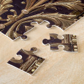 Goldenes Blumenornament Puzzle (Seite)