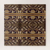 Goldenes Blumenornament Puzzle (Horizontal)