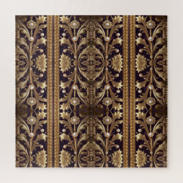Goldenes Blumenornament Puzzle