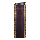 Goldenes Blumenornament Thermosbecher (Nach links gedreht)